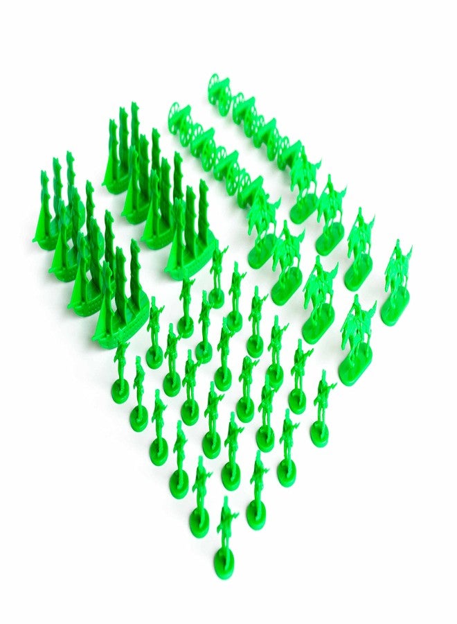Morrison Games Napoleonic & Civil War Military Miniatures (Green): Plastic Toy Soldiers Set: Infantry, Cavalry, Artillery, Ships - Image 1